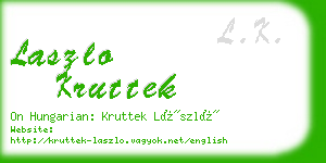 laszlo kruttek business card